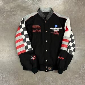 Vintage Dale Earnhardt #3 Racing Jacket NASCAR Reversible Leather Size XL